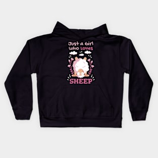 Sheep Love Whimsy Kids Hoodie